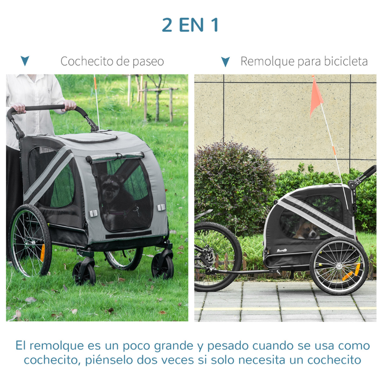 Reboque para bicicletas PawHut para cães