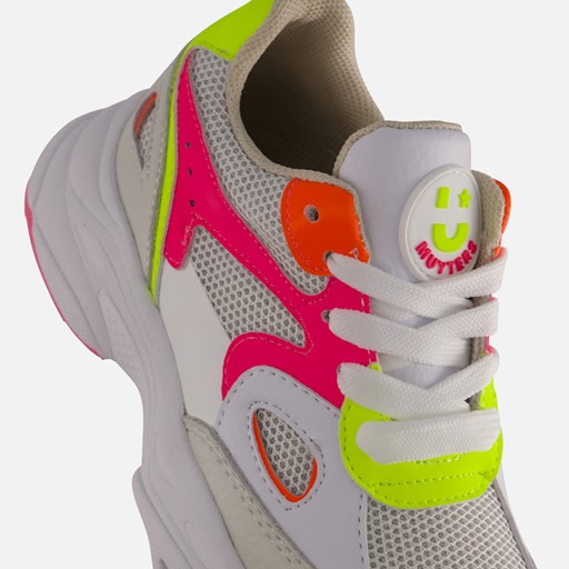 Muyters Neon Sneakers wit Synthetisch