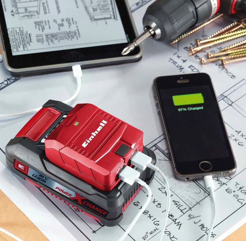 Einhell Accu Powerbank TE-CP 18 Li USB Solo - 18V - 2 USB-poorten