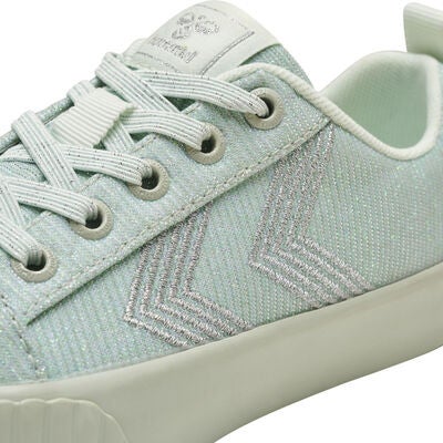 Hummel Base Court Glitter Jr Sneaker, Pale Aqua