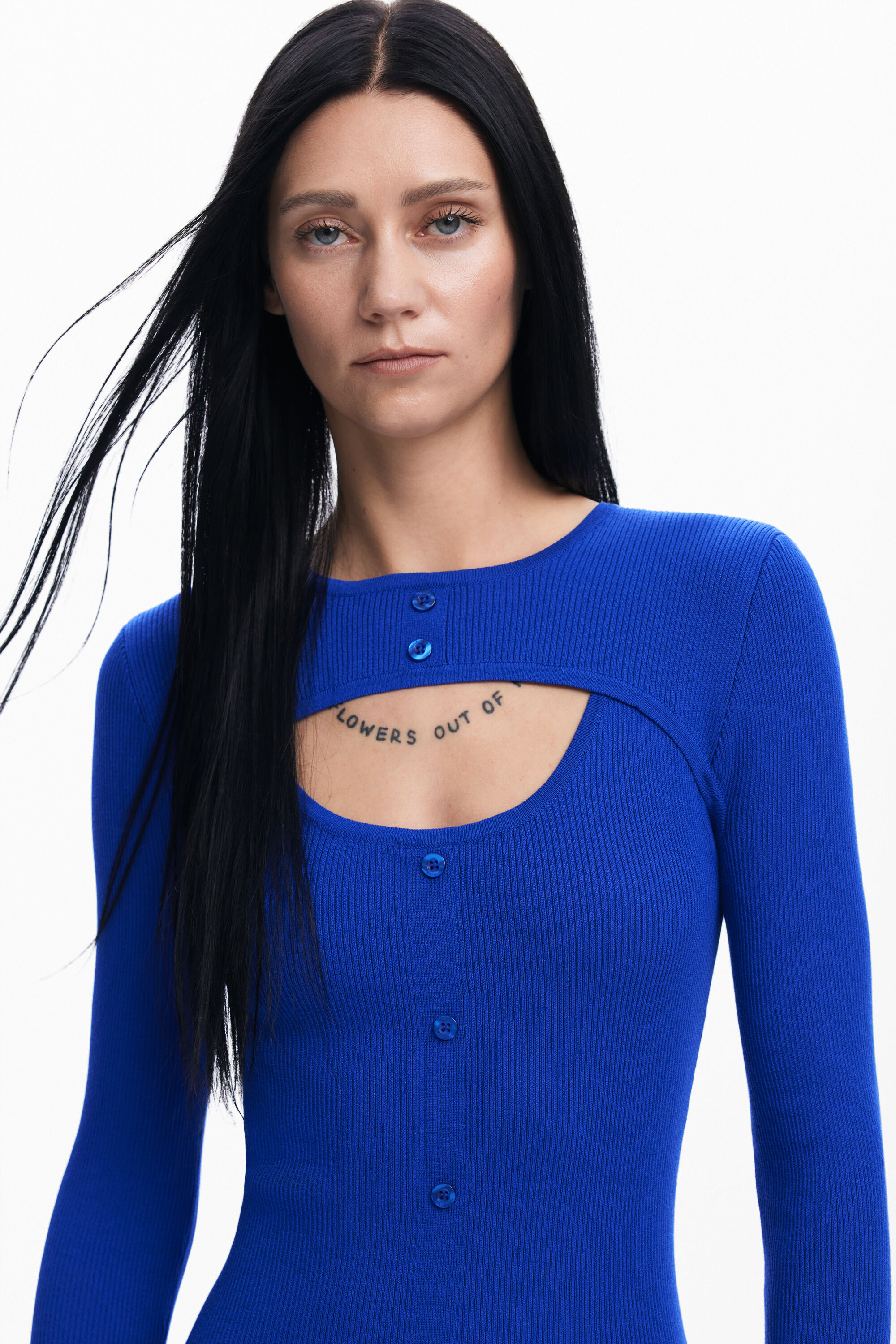 Vestido recortado Maitrepierre