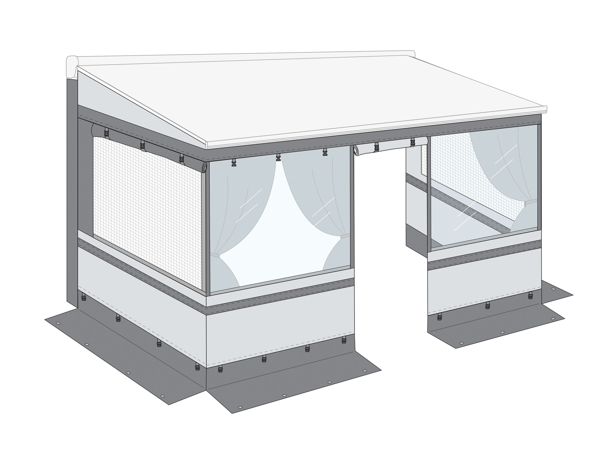 Fiamma Ersatz Front Panel F für Markisenzelt Privacy Room F65 400