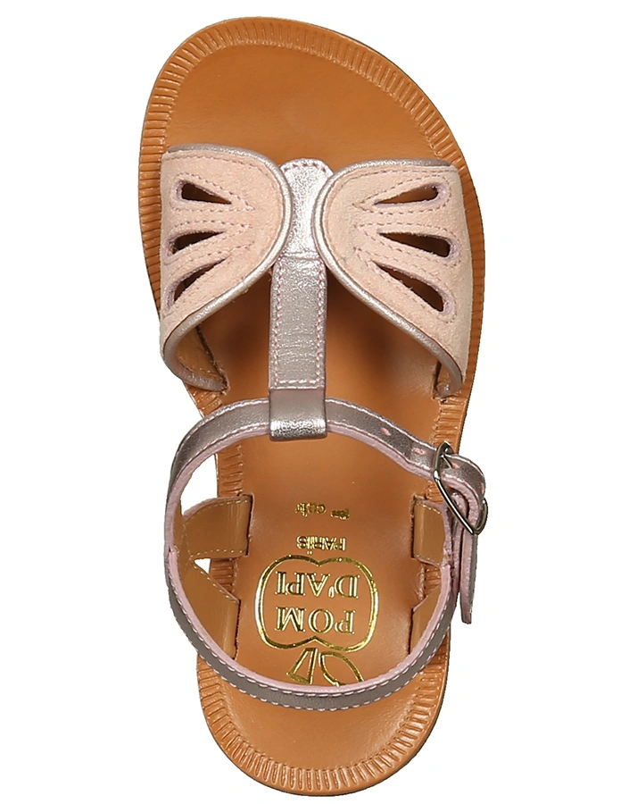 Leder-Sandalen PLAGETTE DAISY in rosa