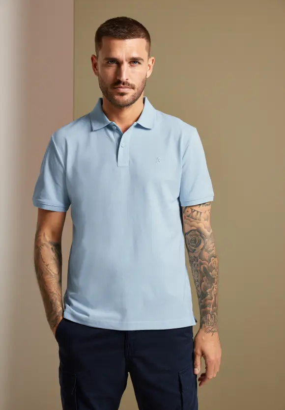 Piquée Poloshirt - ice blue