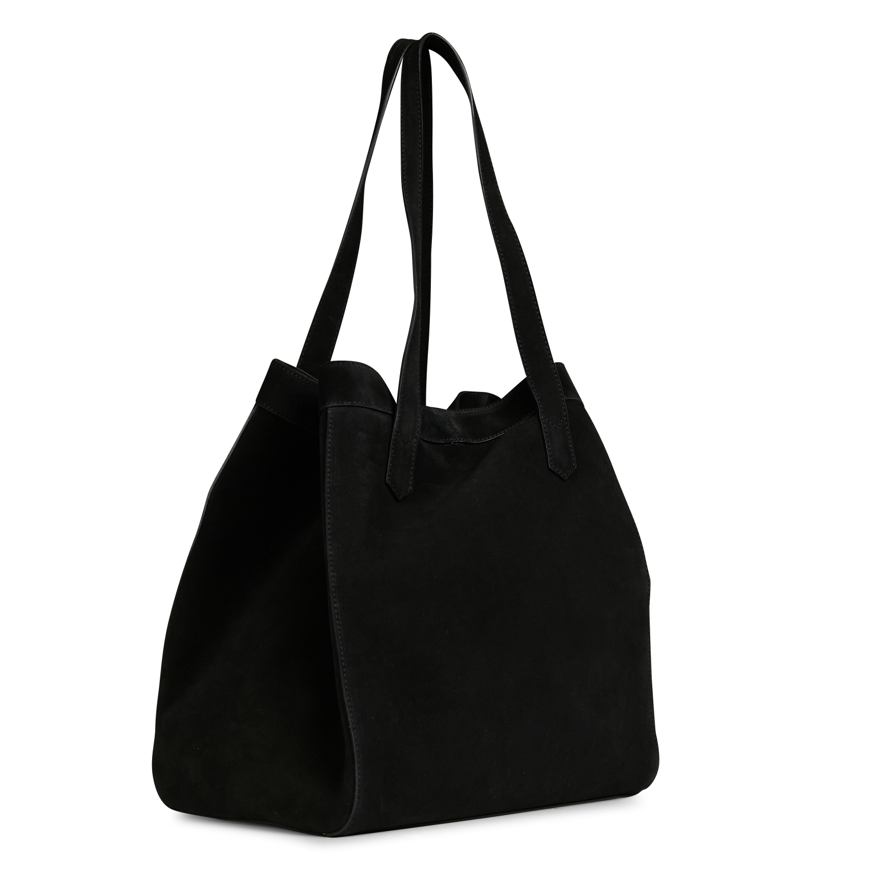 ENZO - Sac cabas en cuir velours | Noir