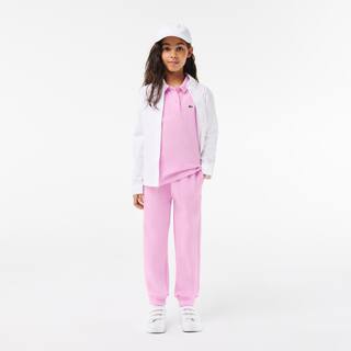 Polo Fille Lacoste en mini piqué avec col festonné Polos - Rose - Lacoste - Fille