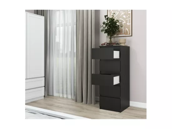 Armoire Malwa W5 NOIR 5 tiroirs