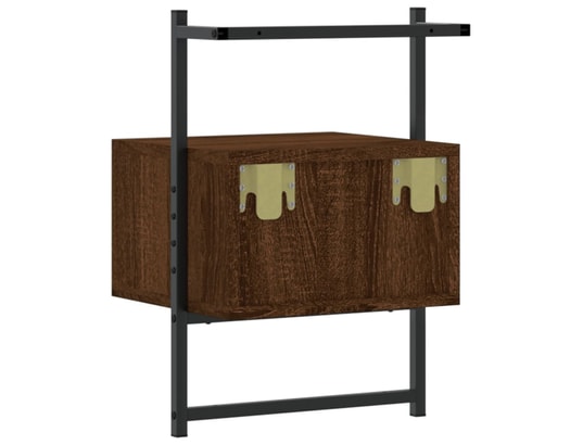 VIDAXL - Table de chevet murale chêne brun 35x30x51 cm bois d'ingénie...