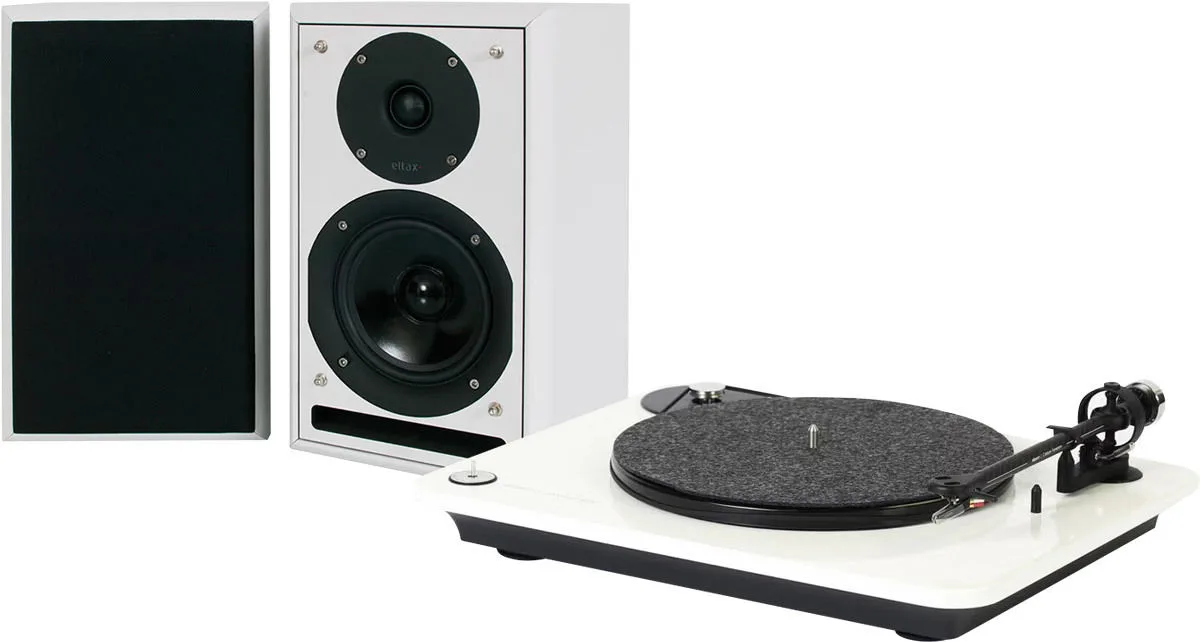 Elipson Chroma 400 Blanc laqué   Eltax Monitor III BT Phono Blanc Chaînes vinyle