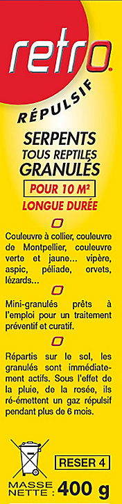 Mini granulés répulsifs serpents
