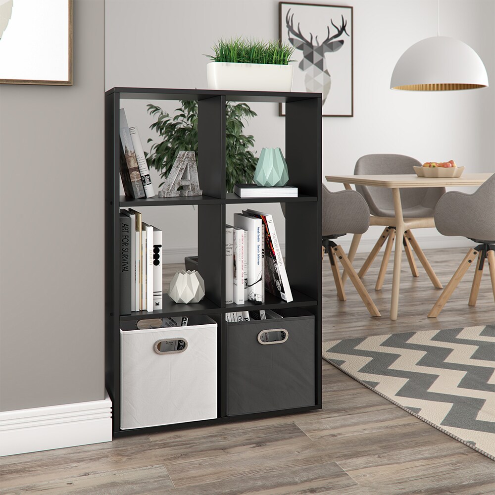 VICCO Raumteiler - 6 Fächer Regal Bücherregal Standregal Hochregal Schwarz