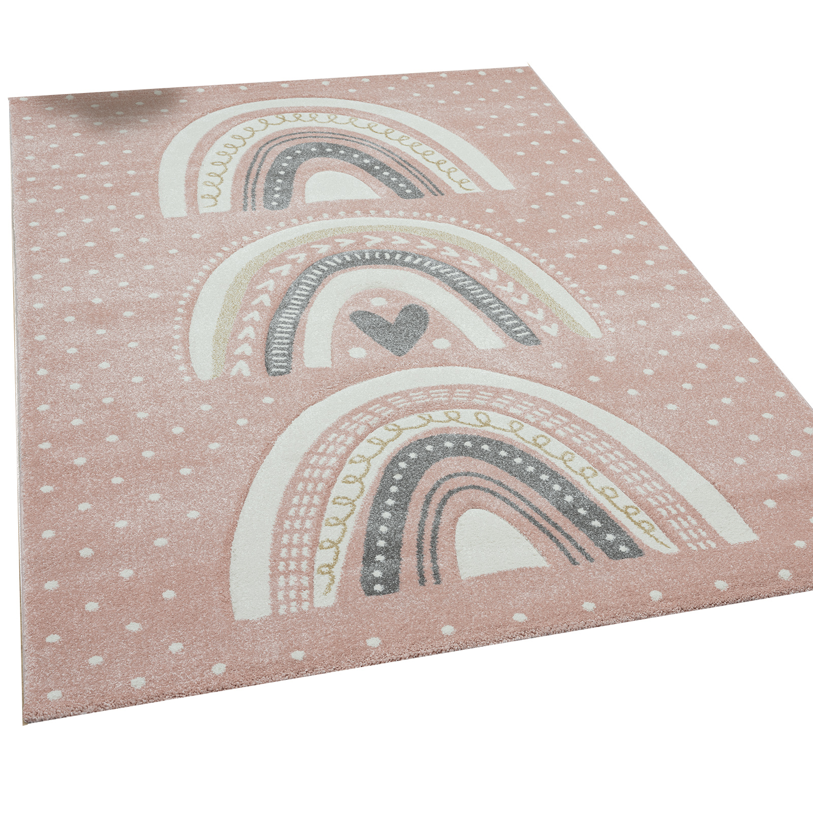 Kurzflorteppich - rosa - 160x230 cm