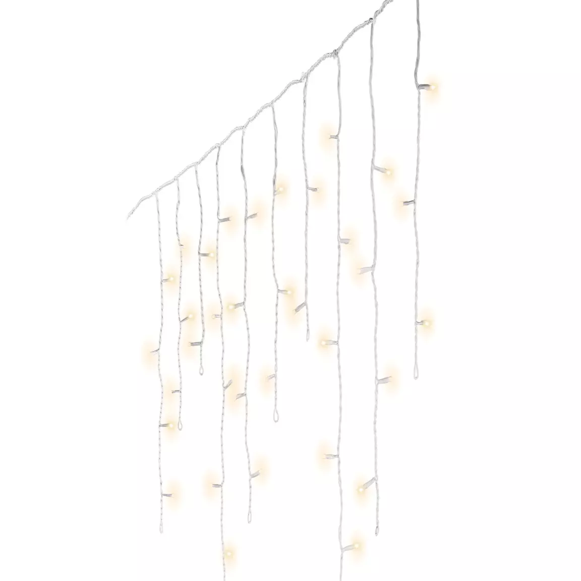 Stalactite lumineuse Kit d'extension 7,35 m 250 LED Raccordable Blanc chaud