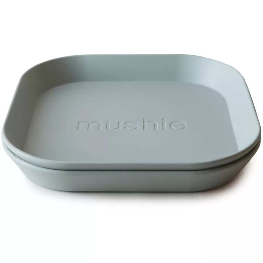 mushie Teller eckig 2 Stück, Sage