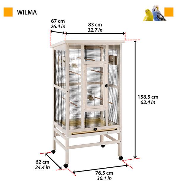 ferplast Vogelvoliere Wilma, hellbraun