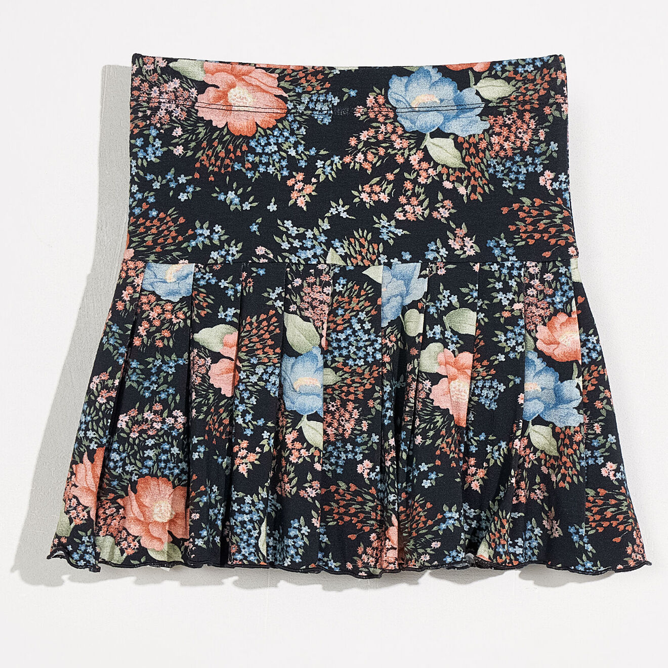 Bellerose Jupe plissée Vista imprimée noire