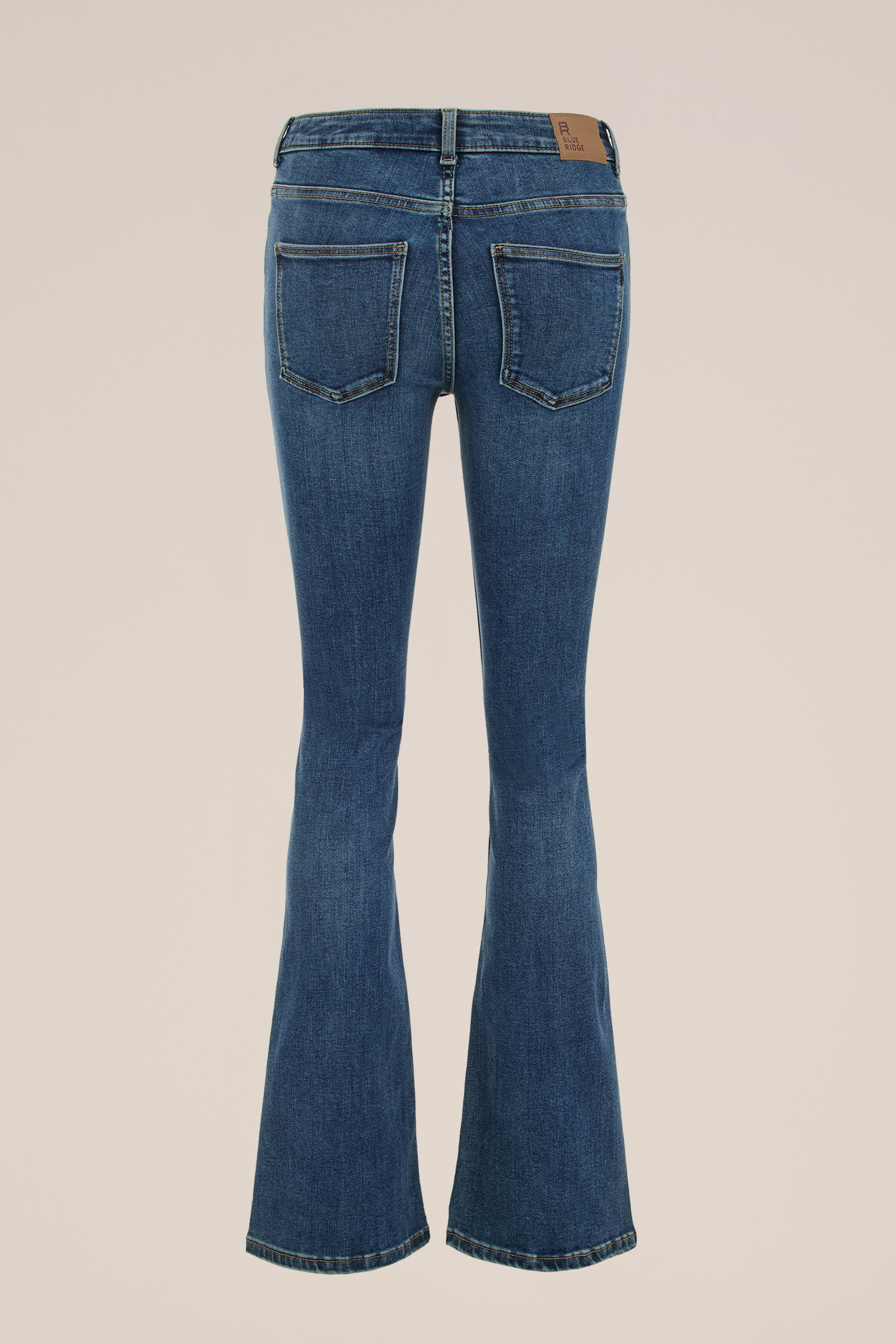 mid rise bootcut jeans met superstretch Blue Ridge Donkerblauw