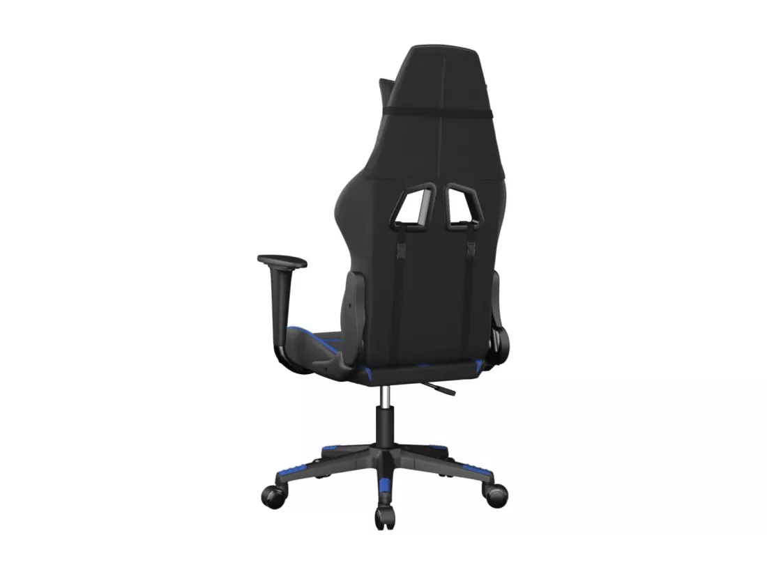 Chaise de jeu de massage Noir et bleu Similicuir