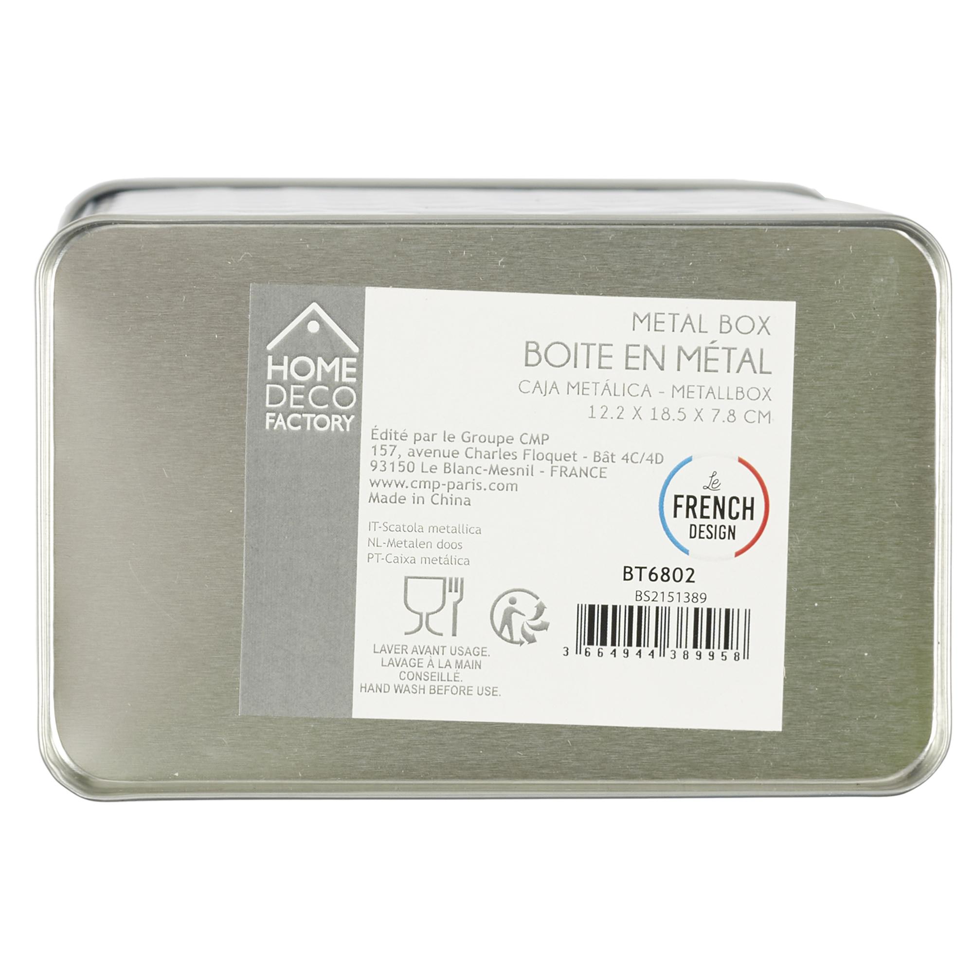 BOITE PATE METAL EMBOSSE BROOKLYN