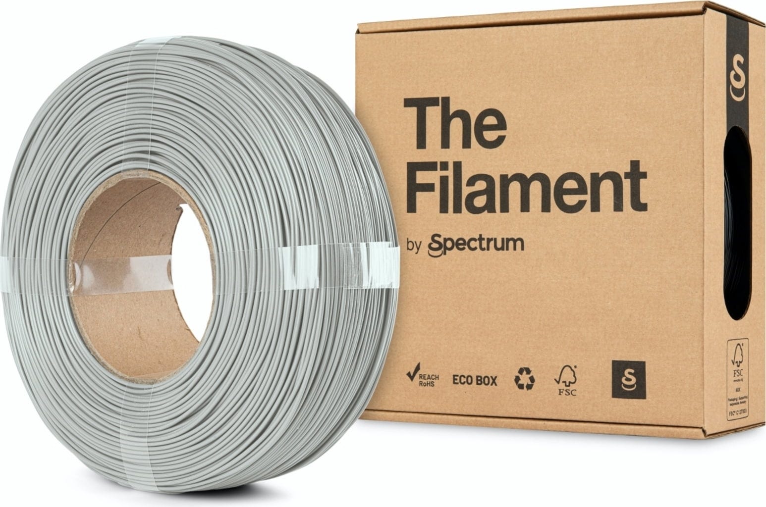 The Filament  ReFill PLA Silver Aluminium, 1,75 mm / 1000 g    Zuverlässiges & kostengünstiges PLA ohne Spule in Silver Aluminium