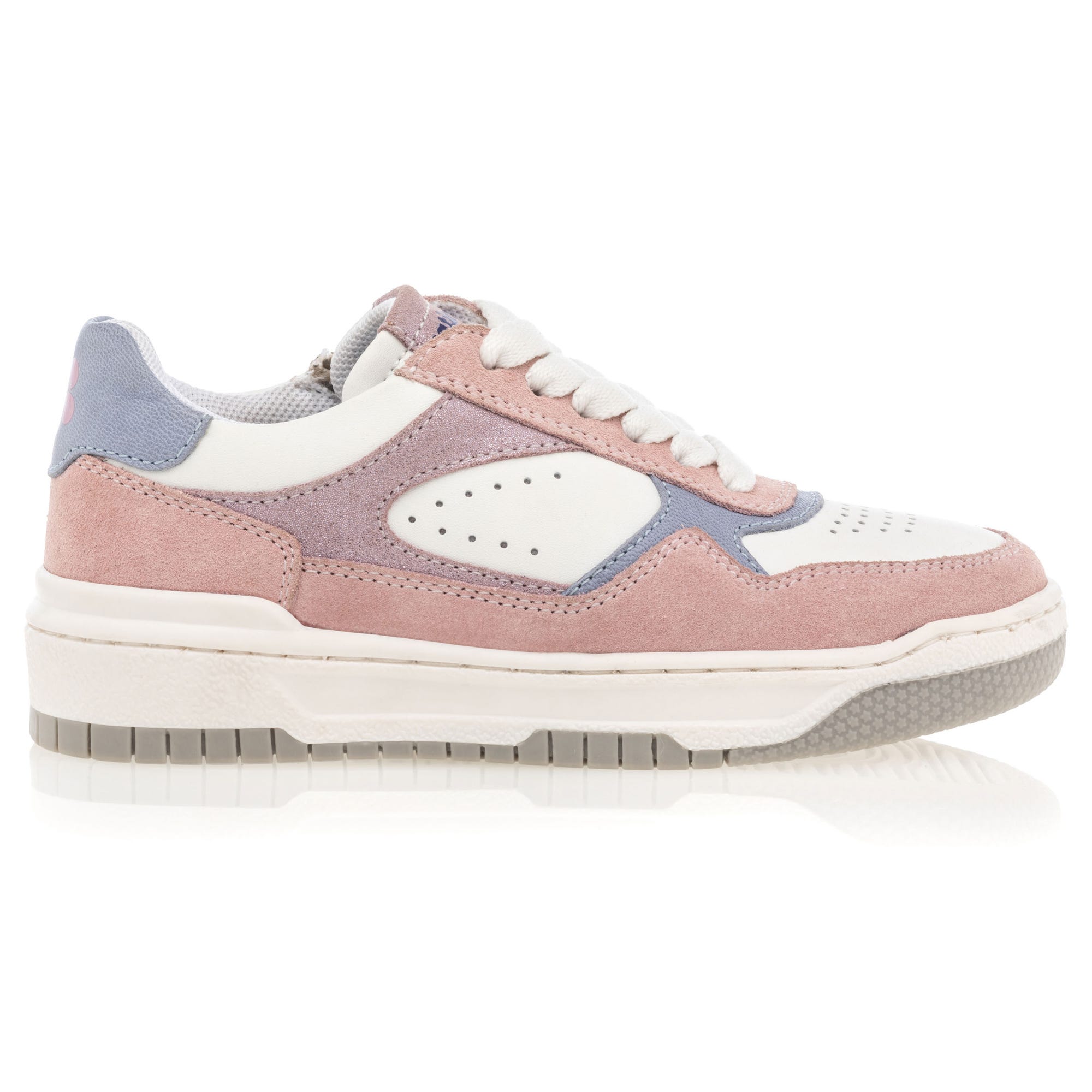 Baskets basses Fille en cuir blanc