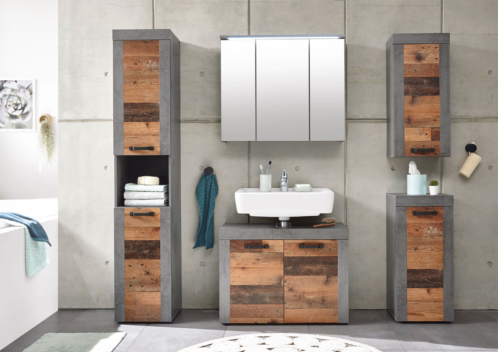 Spiegelschrank Indiana Grau