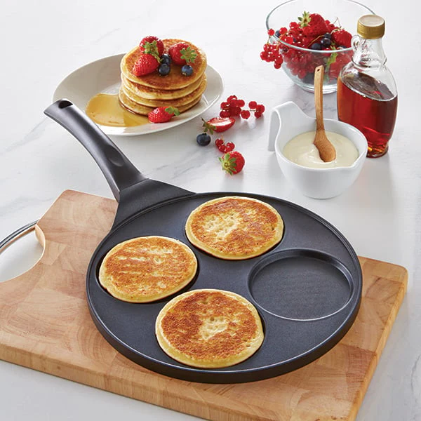 Lot de 2 poêles 7 et 4 blinis ou pancakes antiadhérentes à induction M