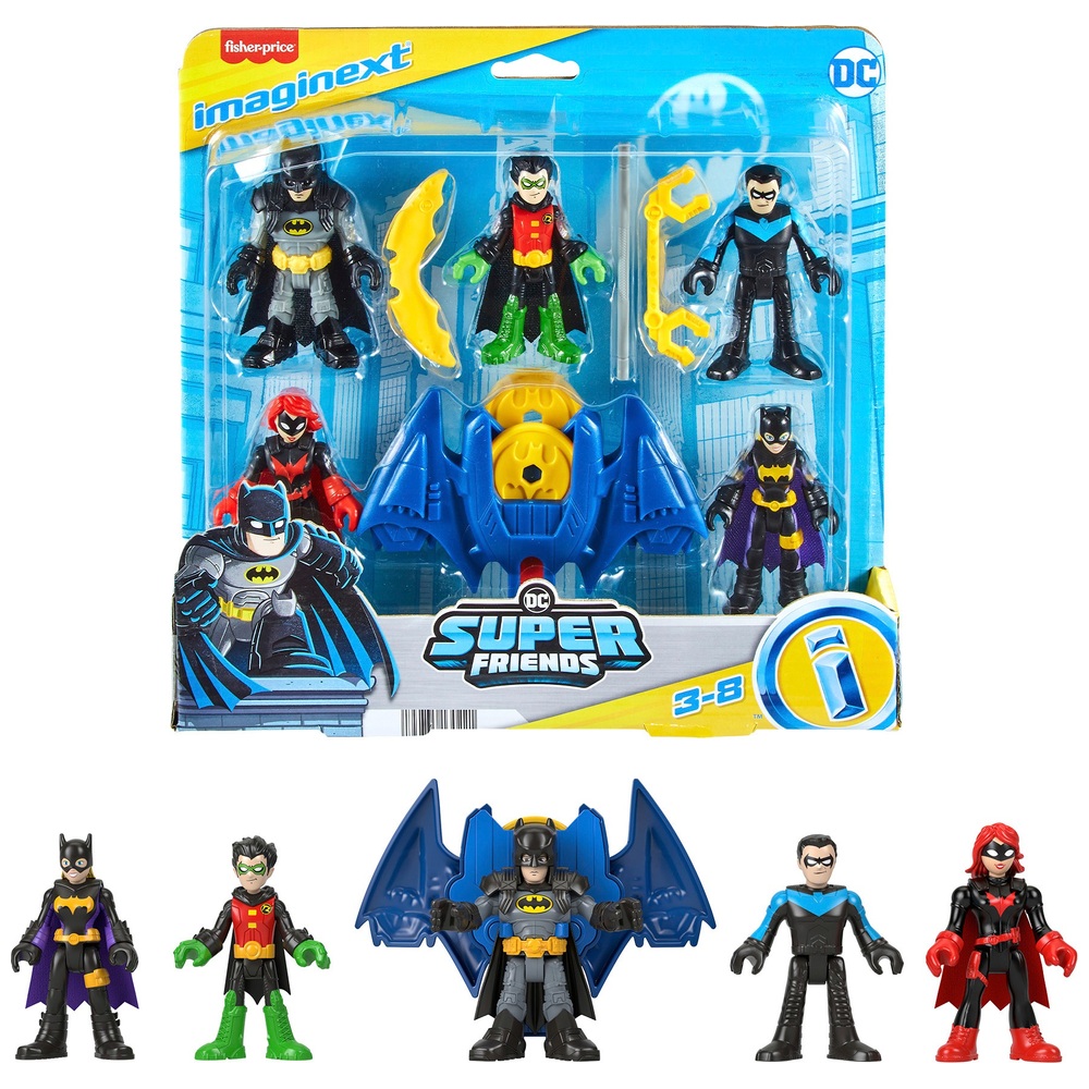 Imaginext DC Super Friends Batman's Bat Family Figuren 5er-Pack