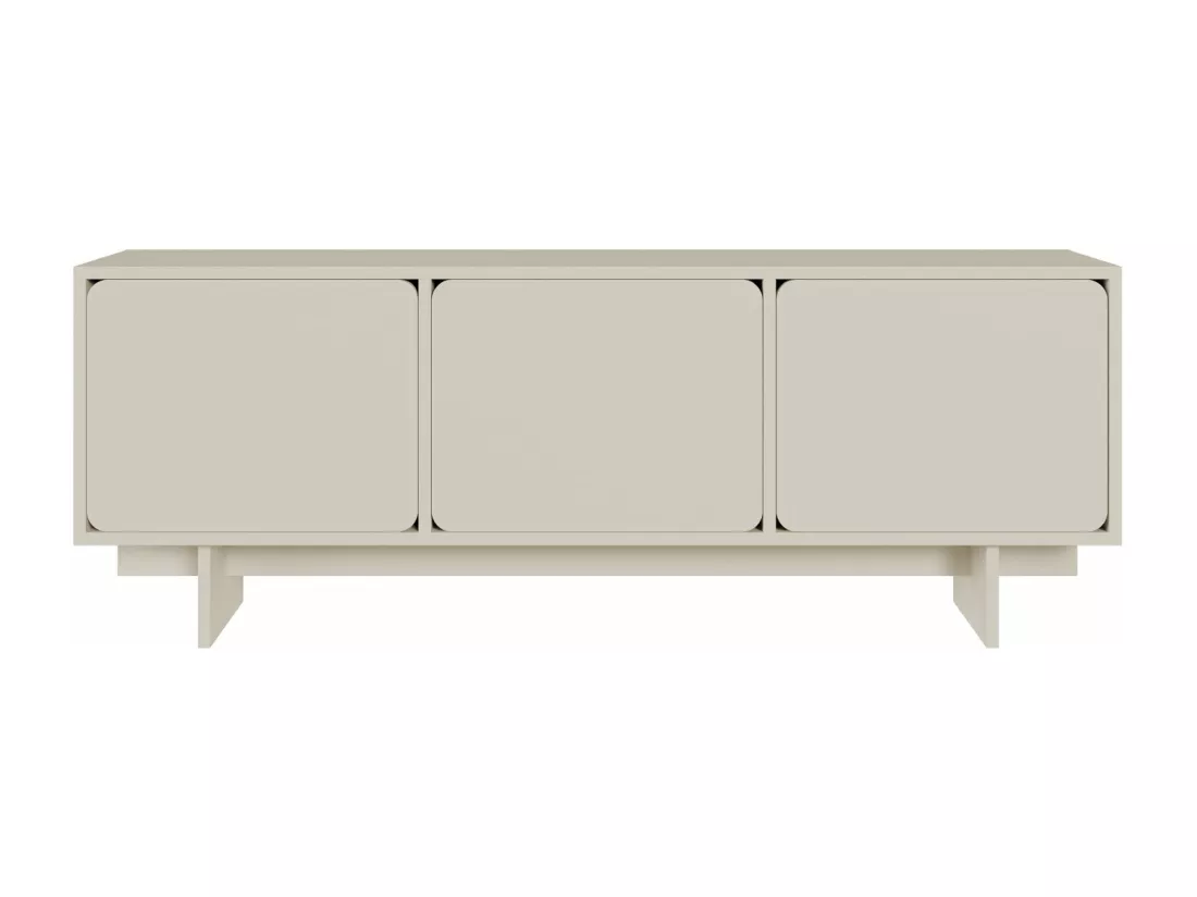 Meuble TV 3 portes - 150 cm - Grège - WUWU