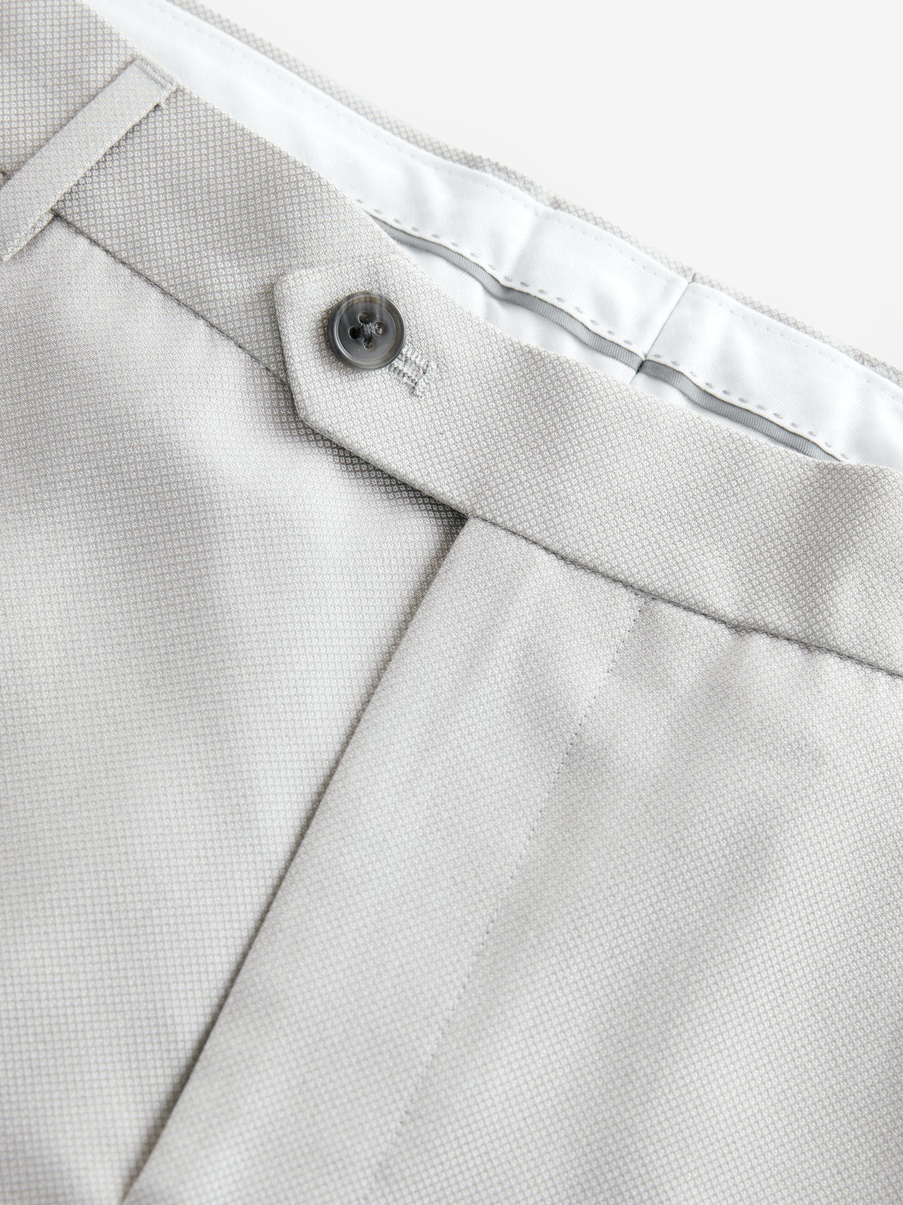 Neutraal - Slim Fit - Kostuum met textuur: broek