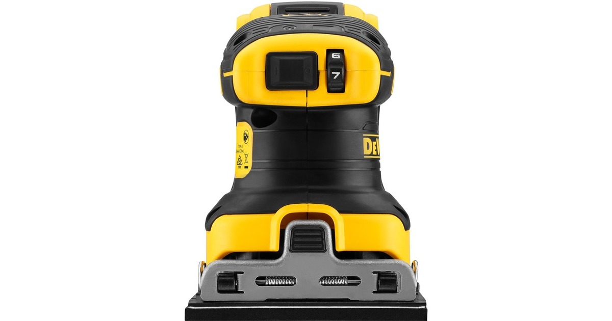 DEWALTAccu Vlakschuurmachine DCW200NT, 18V  (Geel/zwart, T-STAK Box II, Accu en oplader niet inbegrepen)