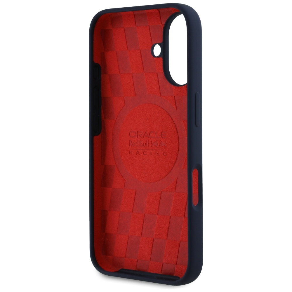 iPhone 16 MagSafe Silikon Hülle Red Lining (RBHMP16S24SIOLVR) - Schwarz / Rot