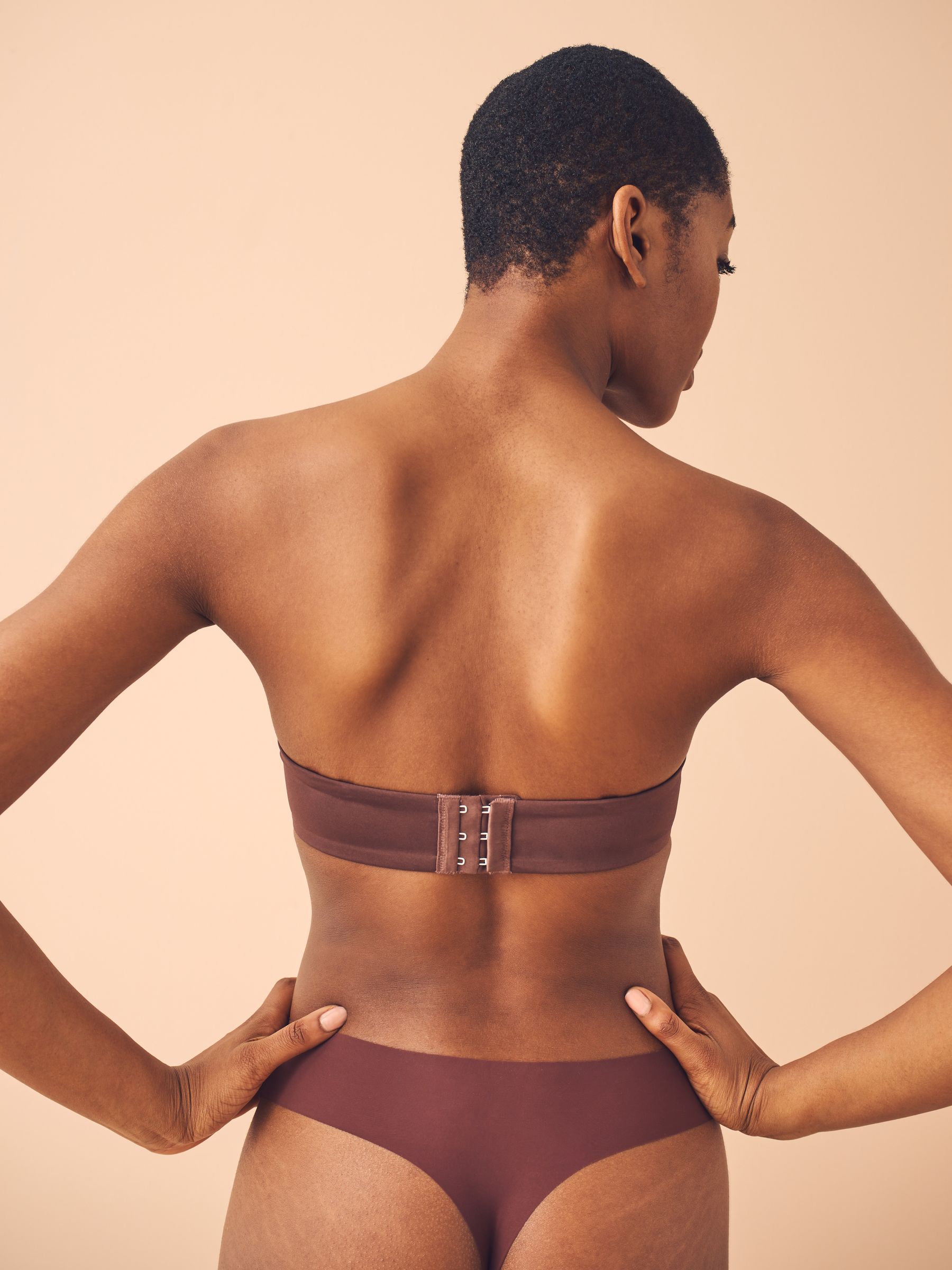Caramel-nude - A-E push-up multiway beha zonder bandjes