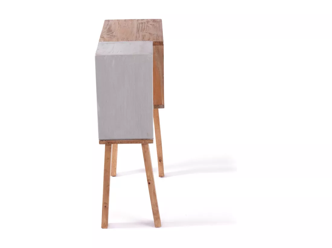 BUFFET Bicolore Bois massif en acajou bicolore