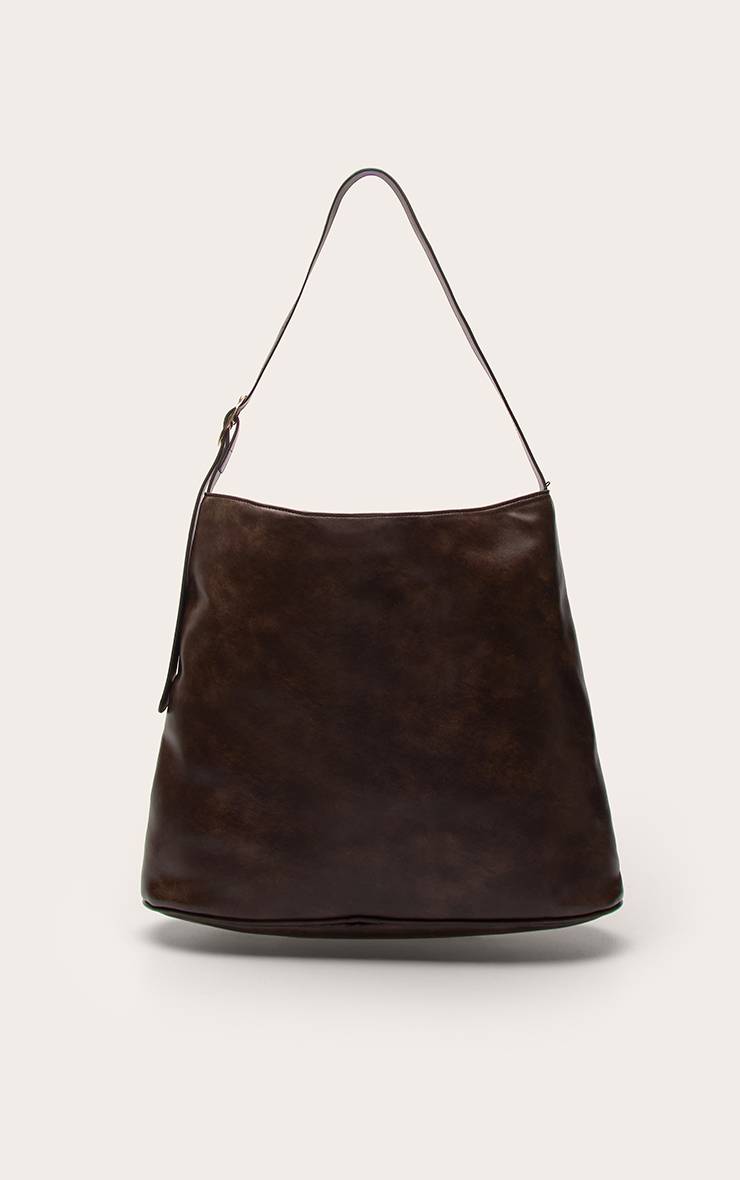 Marron Sac Cabas À Sangle Boucle En Synthétique Vieilli