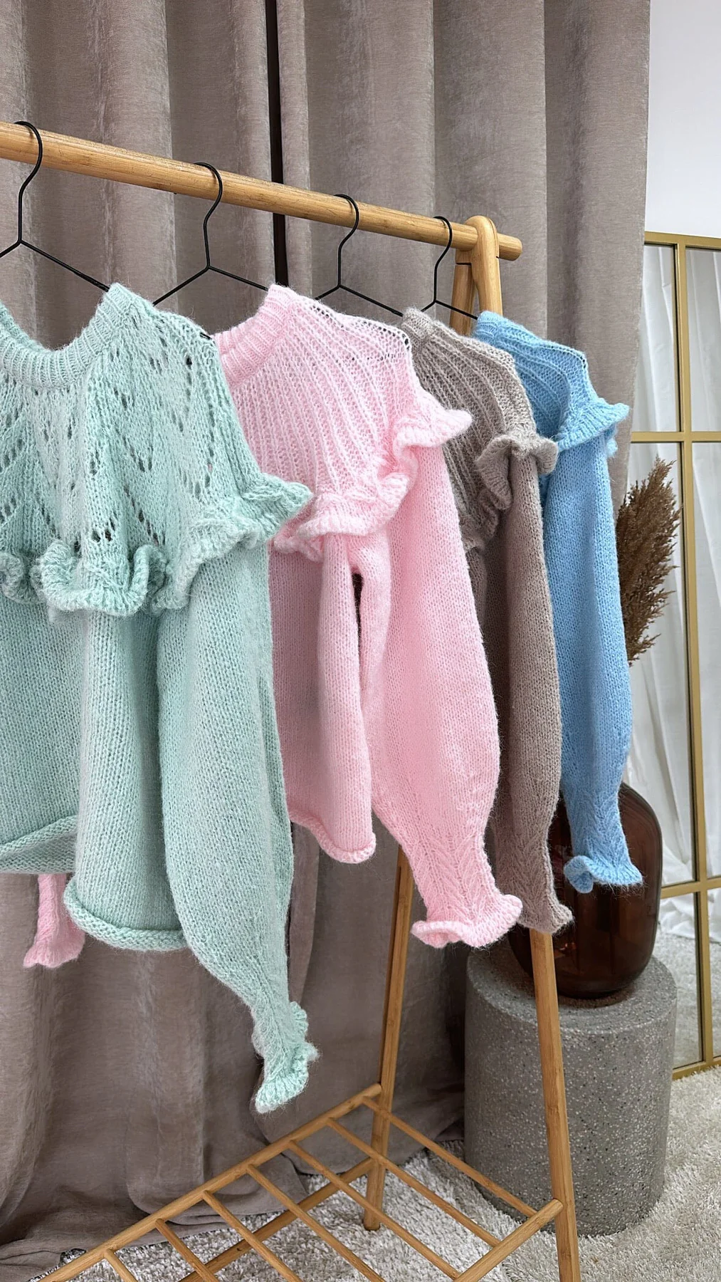 Pieces Pcrikka Ls Oneck Knit 4683078 airy blue