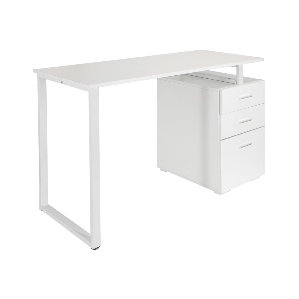 Schreibtisch EASY WORK V Melaminharzbeschichtete Spanplatte, Gestell pulverbeschichteter Stahl hjh OFFICE
