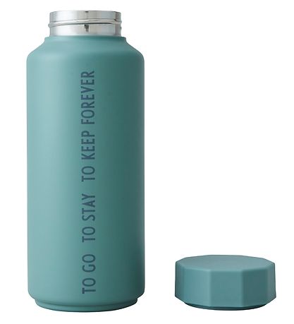 Design Letters Termoflaske - To Go - 500ml -  Grøn m. Tekst