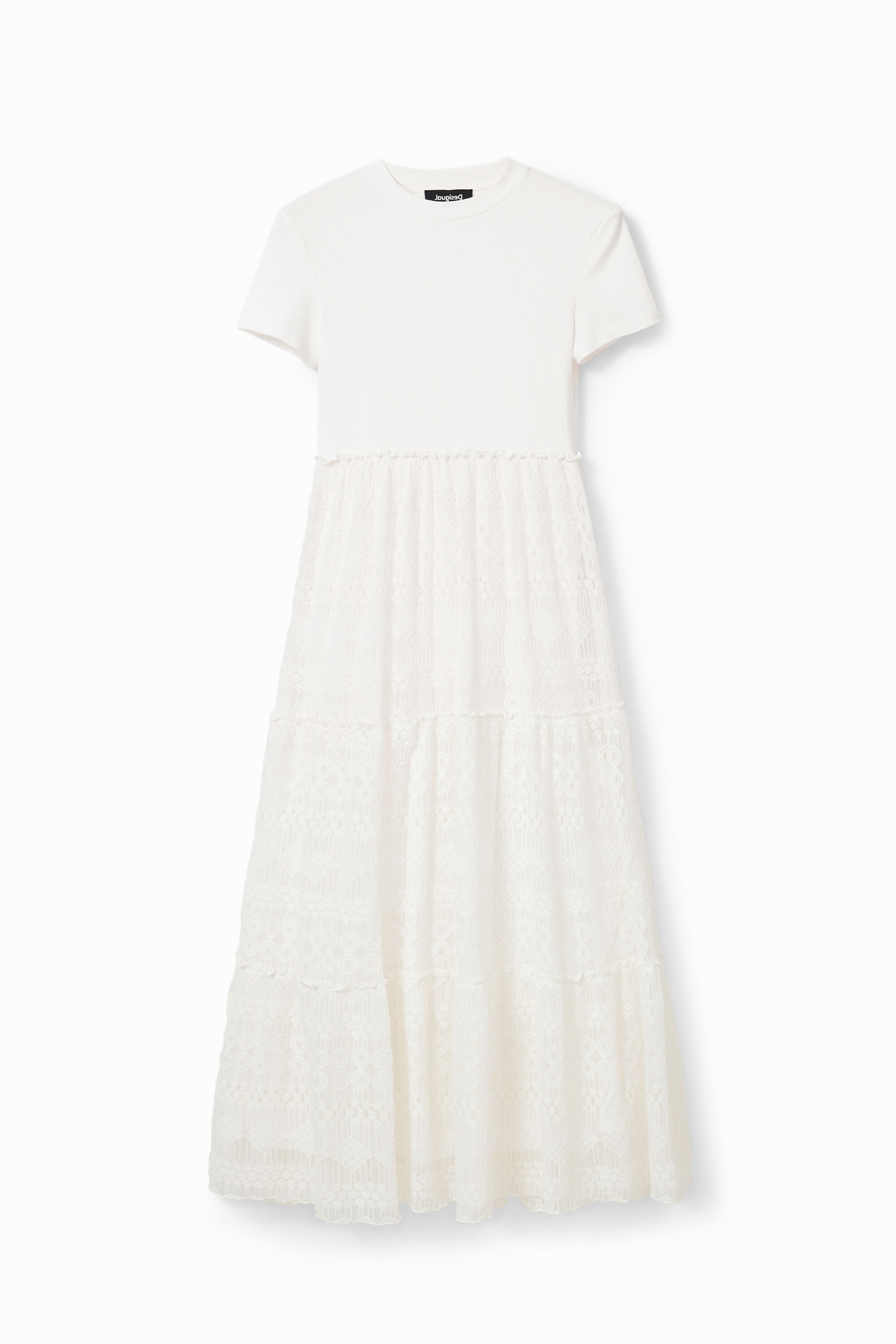 Robe midi combinée tulle