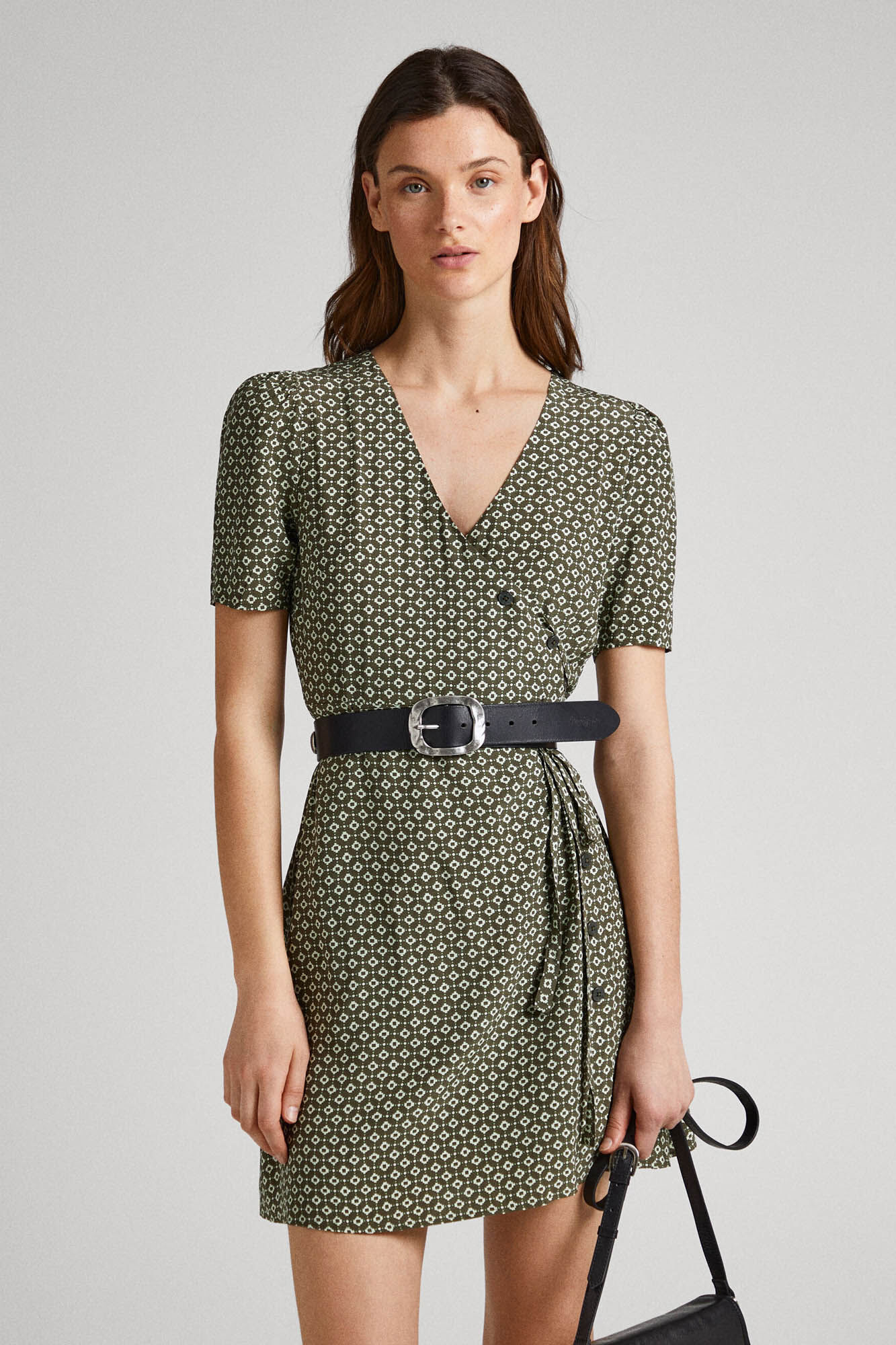 Vestido curto estampado