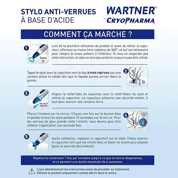Caneta removedora de verrugas Wartner da Cryopharma para mãos e pés