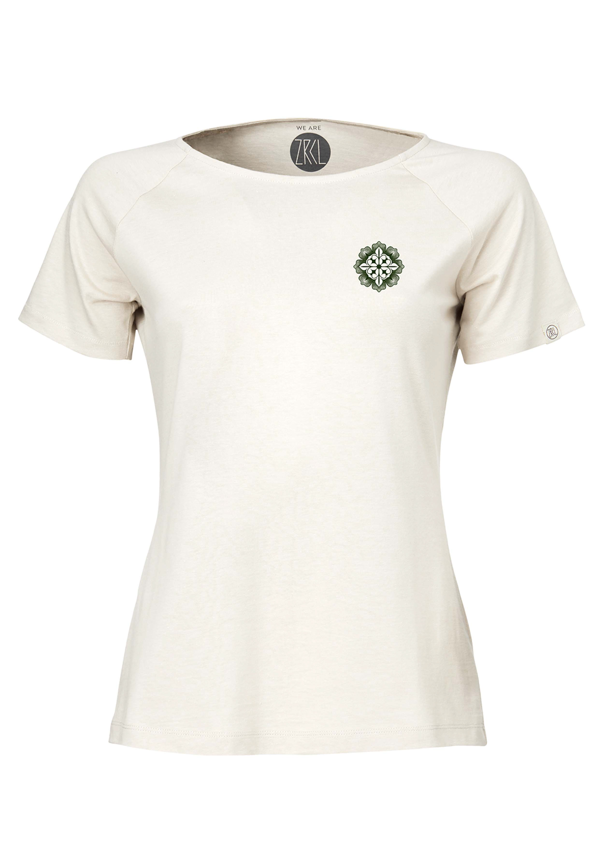 WE ARE ZRCL Damen Raglan T-Shirt Floral Natural