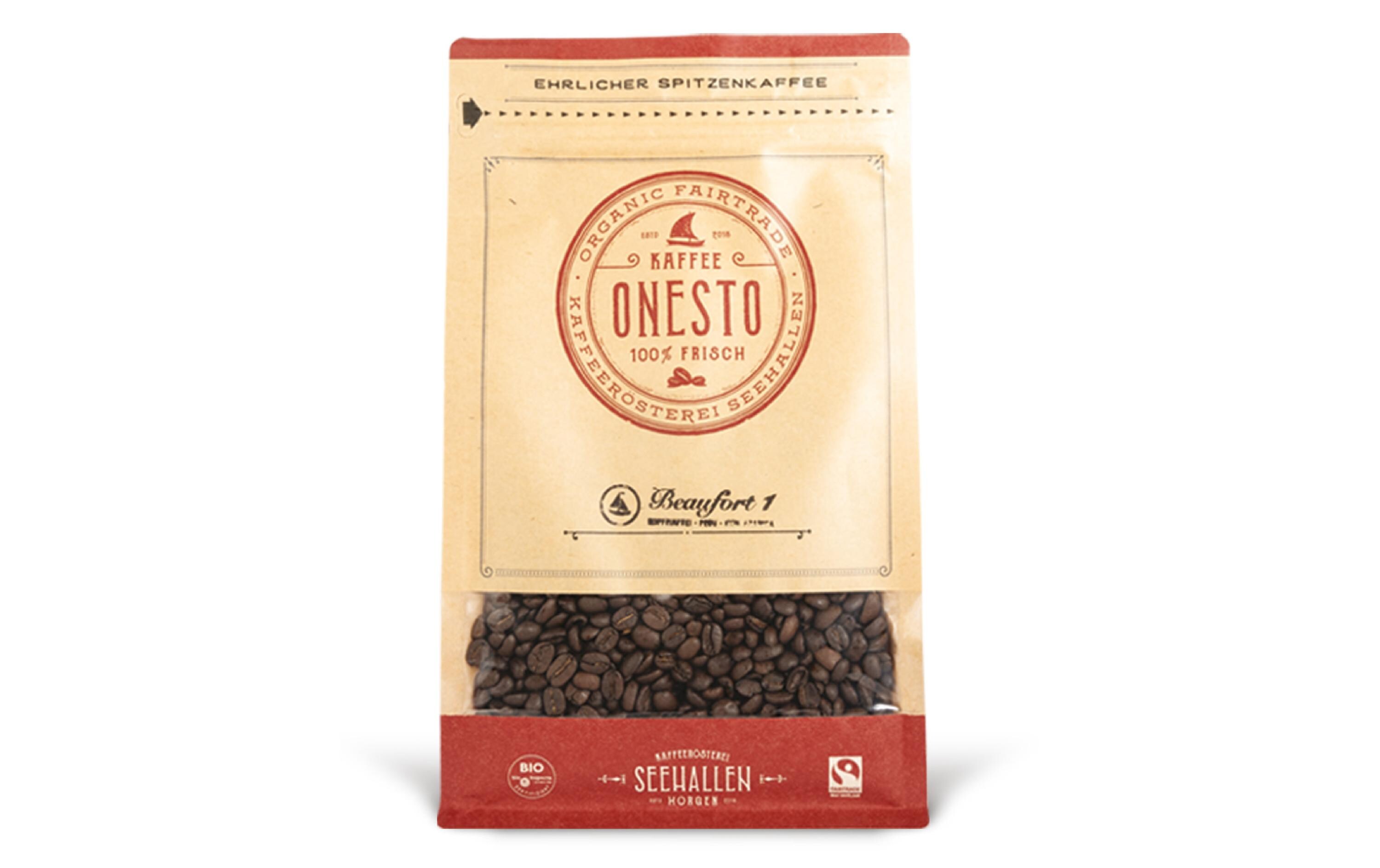 Kaffeebohnen Bio Beaufort 1 entkoffeiniert 1 kgBohnenkaffee aus biologischem Anbau