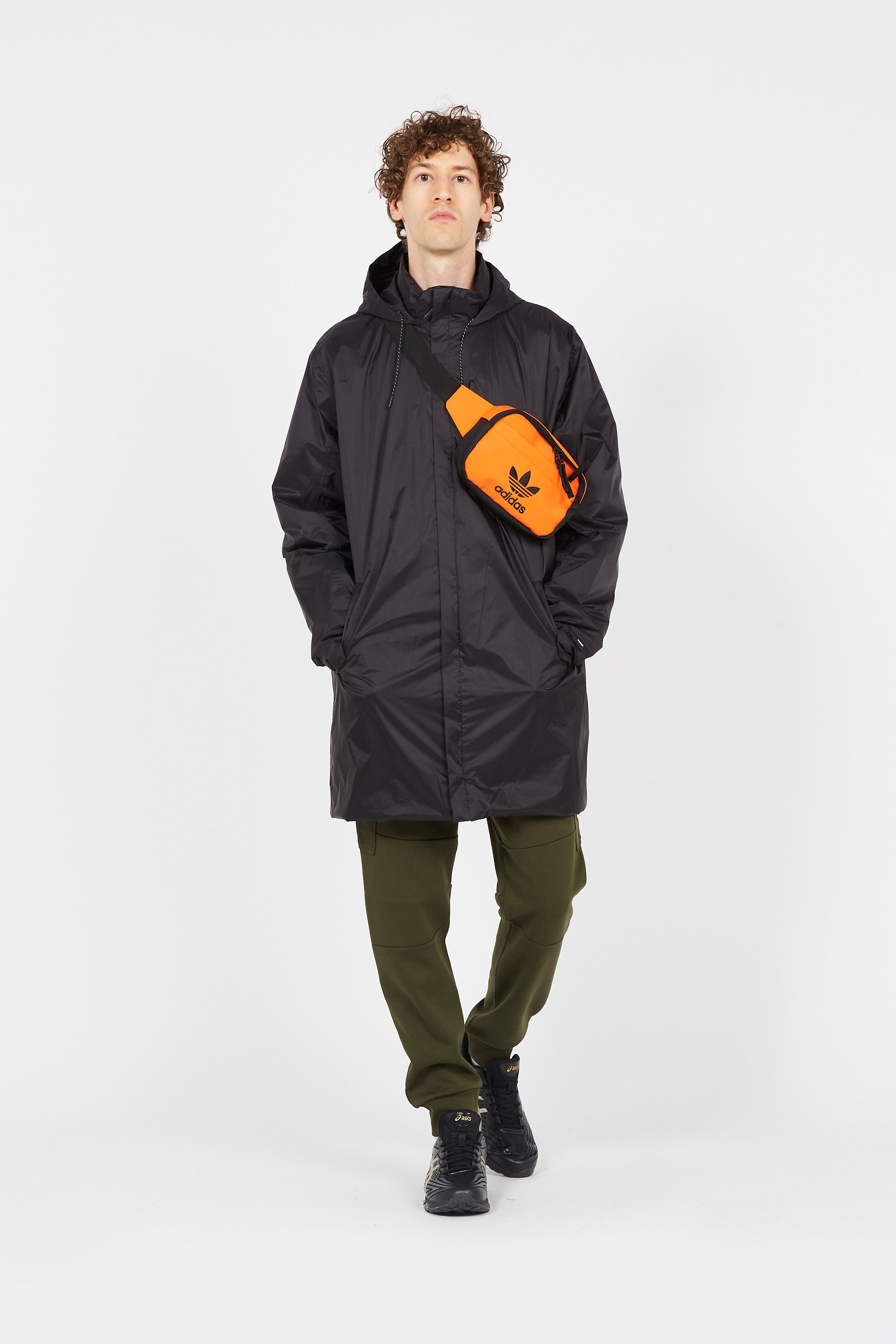 RAINS parka Padded Nylon Coat Noir