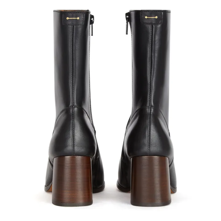 Anthology Paris Bottines Gabrielle Cuir | Noir