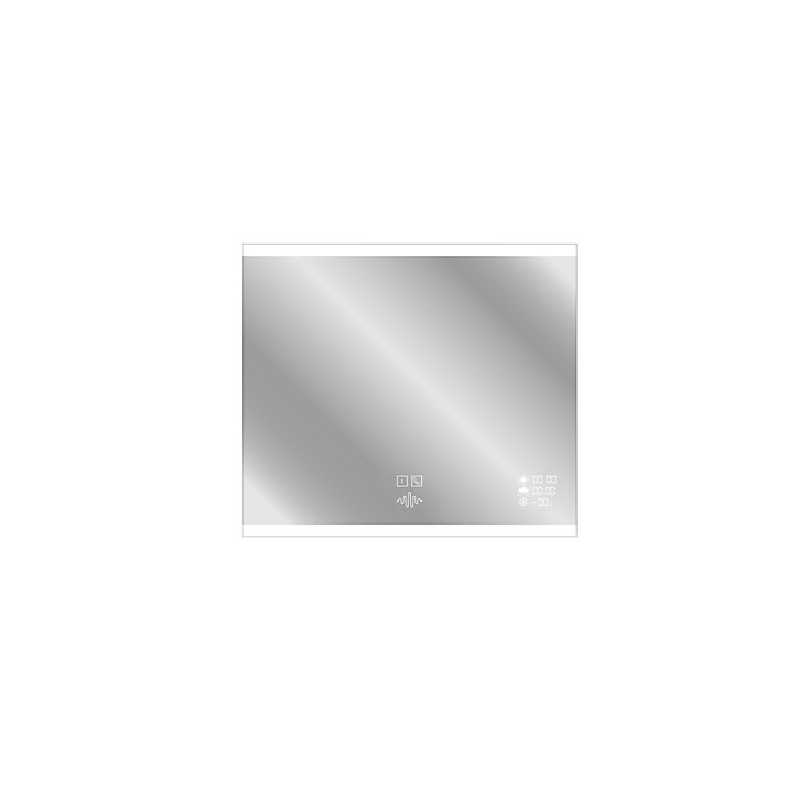 Miroir de salle de bains lumineux LED connecté 70 x 80 cm, argenté, MPGlass BroadWay
