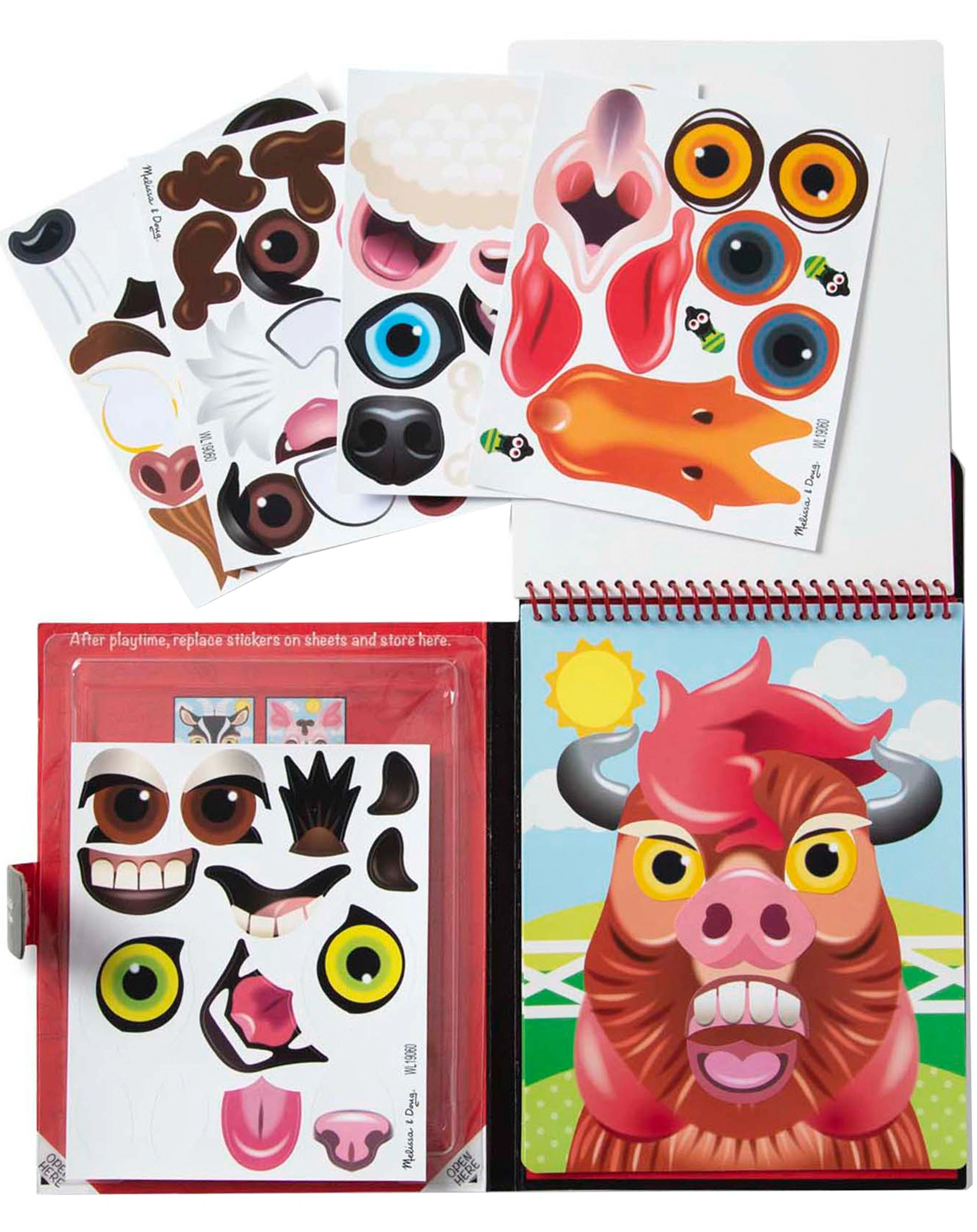 Sticker-Spiel MAKE A FACE - BAUERNHOF in bunt