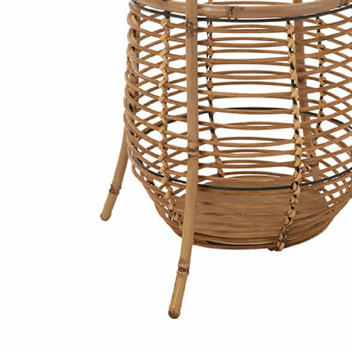 Mes portemanteau métal/rotin - Naturel