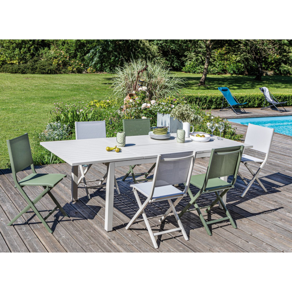 Chaise jardin pliante en aluminium thema