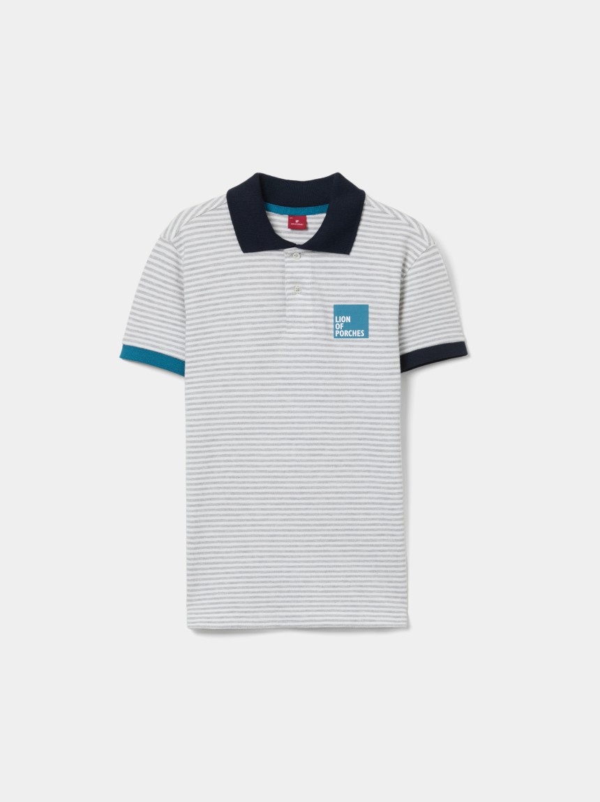 Polo regular fit às riscas